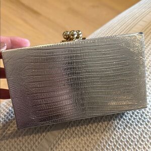 Eddie Parker Elegant Silver Clutch Bag